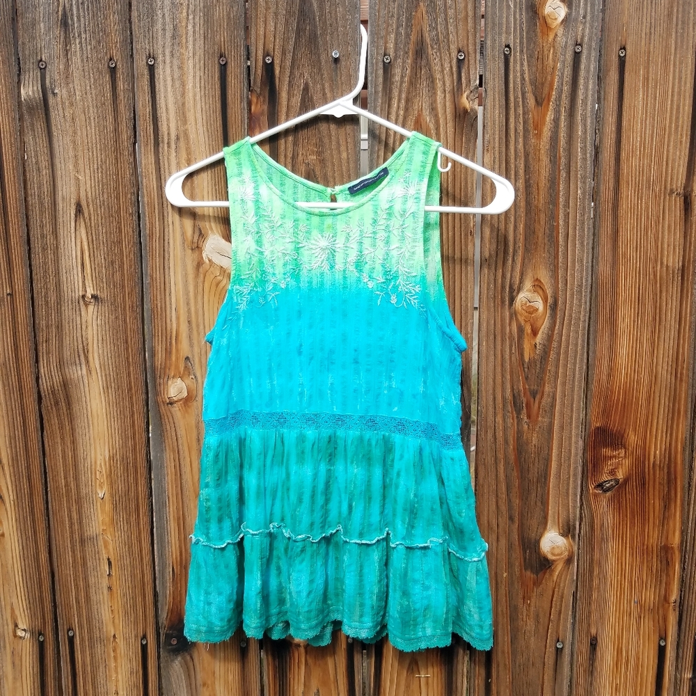 American eagle hand tie dyed top